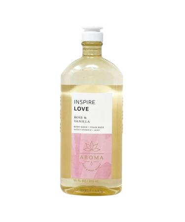 Bath & Body Works Aroma Inspire Love ROSE + VANILLA Body Lotion and Body Wash + Foam Bath Set with a Himalayan Salts Springs Bar Soap - Full Size - Buy Online on GoSupps.com