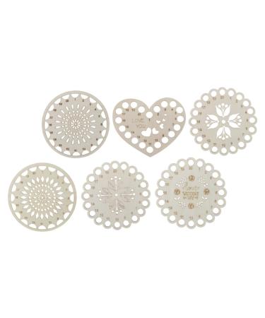 Villcase 18 STK Stickgarn finishing board cardboard coil Organizer for dental floss made of wood sewing yarn storage board for cross silk thread wrap plate cross thread threads the silk crosses wooden
