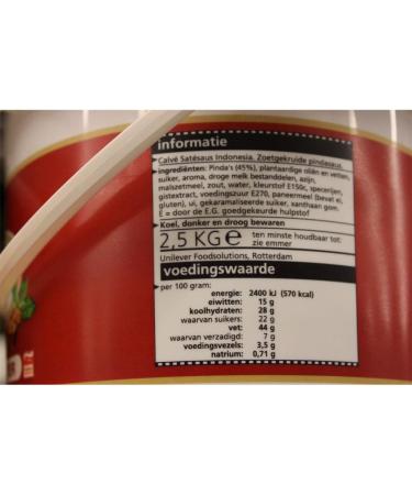  Unbekannt Calv -Sat saus Indonesia Bucket 2500 g (Indonesian Sat Sauce) - Buy Online on GoSupps.com