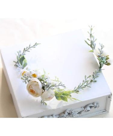 FIDDY898 Wedding Bridal Comb Camellia Ranunculus Floral Hair Clip Headpiece - Green Leaf Design | One Size - Buy Online on GoSupps.com