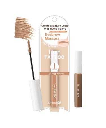 K-Pallet Nuance Brow Mascara 01 Foggy Milk Beige 0 2 oz (5 g)