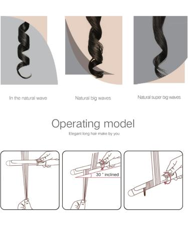 Yunnyp Ceramic Curling Iron Hair Curling Wand Ceramic Tourmaline Coating Barrel Hair Curler 14 Heat Settings Curling Wand for Short Medium Long Hair Types - Buy Online on GoSupps.com