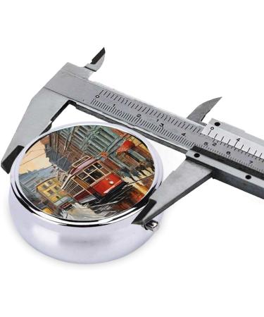 San Francisco Mini Round Pill Box | 3 Compartment Pill Organizer | Portable Travel Medicine Case - Buy Online on GoSupps.com