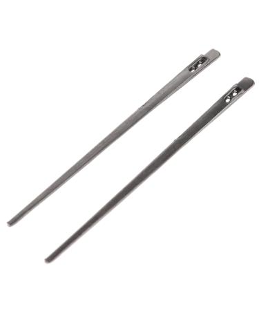 Dophee 2Pcs Sewing Leather Needle Manual Lacing Threading Two Prong Steel Needle LeatherCraft Tool Handmade Leather Tools DIY Skin Tool Double Hole