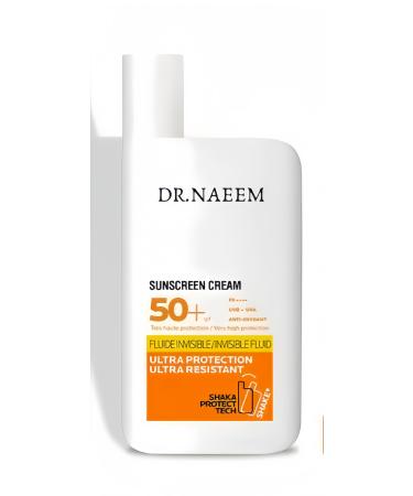 DR.NAEEM Organic Brightening Sunscreen SPF 50+ PA+++ | Mineral & Physical UV Protection with Zinc Oxide & Titanium Dioxide | Matte Finish Non-Greasy 50ml