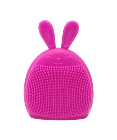 Soft Silicone Face Scrubber - Soft Silicone Face Scrubber Face Exfoliator Brush - Face Brushes for Cleansing Manual Face Scrub Clean Brush Cute Rabbit Ears Shape for Women Men Coatuiyo