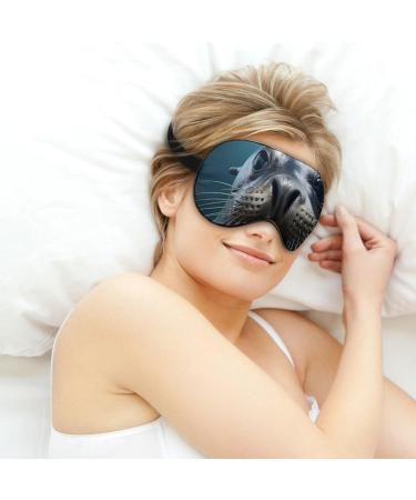 Cute Sea Lion Sleep Eye Mask | Adjustable Light Blocking Blindfold for Men & Women - Best Sleep Accessory - Buy Online on GoSupps.com