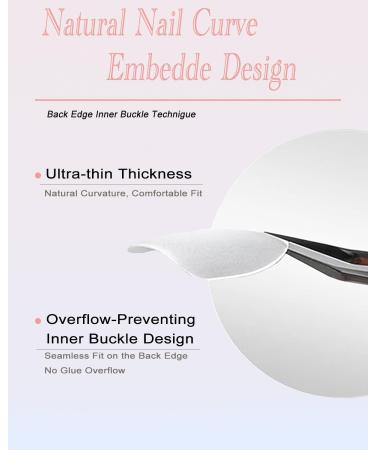 French Tip Press on Nails - Almond Medium Reusable Fake Nails - Full Cover Black Artificial Nails for Women - Buy Online on GoSupps.com