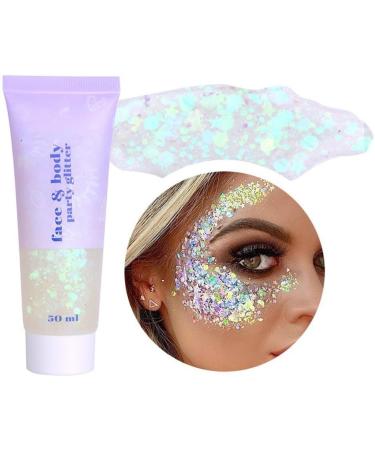  Luxylei Glitter Face Gel 3 Pots Holographic Glitter Makeup Wholesale Body Glitter Liquid Nail with Mermaid Glitter Long Lasting Waterproof - Buy Online on GoSupps.com