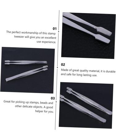 Villful 3-Piece Stainless Steel Tweezers Set for Eyelash Extensions Stamps and Coin Collecting - Precision Tools for Beauty and Philately - Buy Online on GoSupps.com