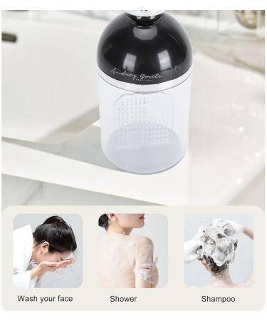 Electric Facial Cleanser Foam Cup - Waterproof Rechargeable Face Wash Bottle for Body & Face | Portable Cleansing Foam Maker (Black - Buy Online on GoSupps.com