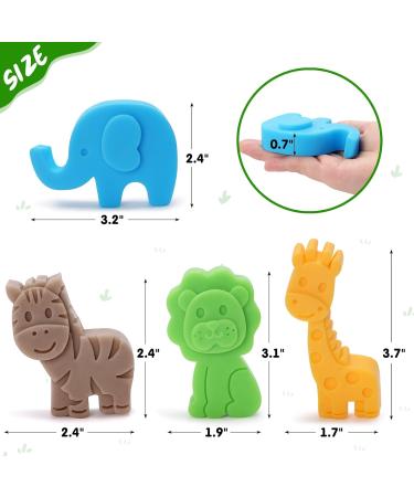 Woodland Baby Shower Soaps Favors Set - 4 Jungle Animal Shape Mini Soaps with Bags & Thank You Card | Perfect Kids Birthday Party Decor & Gifts - Buy Online on GoSupps.com