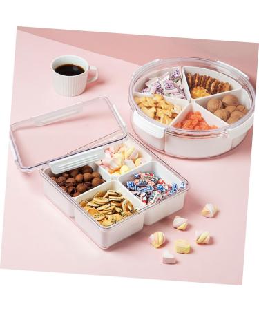 PRETYZOOM Dried Fruit Plate Lunchbox Plastic Fruit Bowl Dry Fruit Tray Candy Tray Convenient Plastic Plate 26X7.5CM White - Buy Online on GoSupps.com
