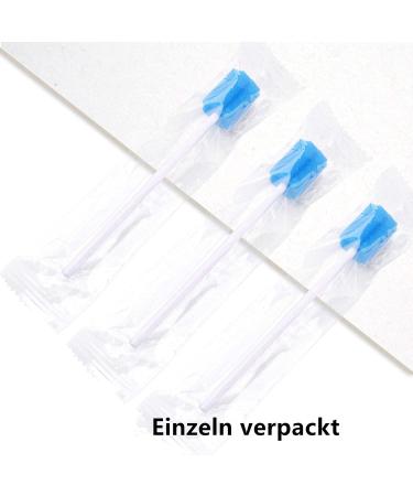 Voarge 100 Mouth Care Sticks - Disposable Oral Hygiene Sponges for Clean Mouths | Cotton Sponge Mouthpieces - Blue - Buy Online on GoSupps.com