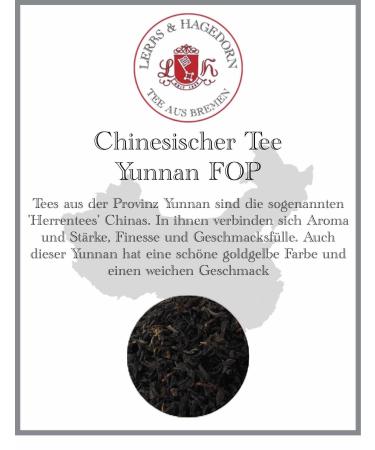 Lerbs & Hagedorn Lerbs & Hagedorn Yunnan Tea FOP China - Particularly mild taste - 1.5 kg (approx. 122 l) - Golden yellow color and mild taste