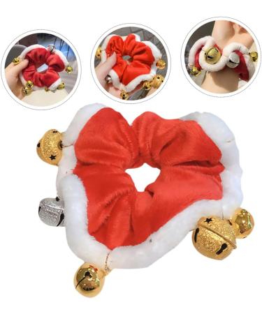 minkissy 1pc Christmas Hair Tie Holiday Scrunchies Holiday Hair Ties Xmas Scrunchies with Bell Xmas Hair Ropes Hair Accessory for Women Hair Accessories Child Printing Decorate Coral Fleece - Buy Online on GoSupps.com
