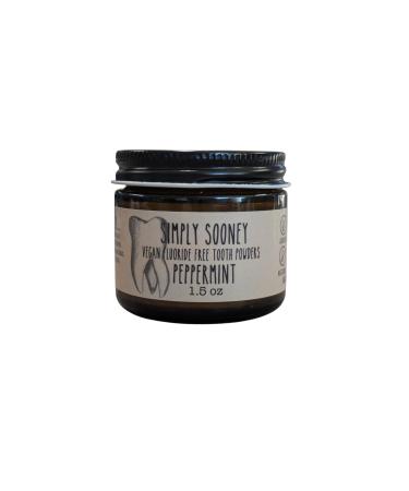 Remineralizing Vegan Fluoride Free Tooth Powder Peppermint Formula I Glass Jar I Stronger Teeth I Fresh Breath I with Xylitol