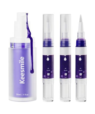 Purple Toothpaste Pen Set for Teeth Whitening Purple whitening Pen Gel Teeth Whitening Kit for Sensitive Teeth Purple Whitening Tooth Foam Set