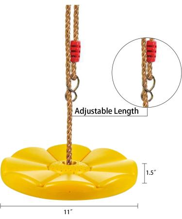 Daisy Disc Swing Monkey Swing Rope Plastic Tree Swing in Red - Sutekus - Buy Online on GoSupps.com
