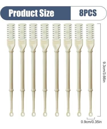 Nasal Hair Cutter 8Pcs Double Sided Nose Hair Clippers Safe Nose Hair Scissors with Ear Picker 360 Rotating Manual Nose Hair Trimmer for Women & Men Nose Hair Removal - Buy Online on GoSupps.com
