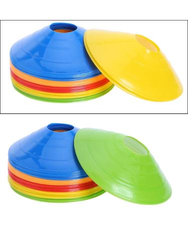 25 Pcs Pro Disc Cones with Carry Bag - Agility Training Cones for Soccer, Football, Basketball & More (5 Colors) - Buy Online on GoSupps.com