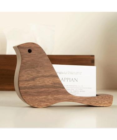 Business Card Holder Small Bird Card Wooden Business Card Case Creative Exhibition Male and Female Front Desk Horizontal Storage Rack Business Card Display Stand (Color : 1) - Buy Online on GoSupps.com