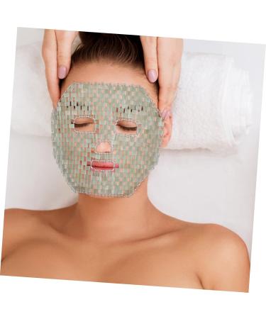 Beatifufu Jade Mask Sleep Mask Cooling Facial Sleeping Mask Soothing Mask Jade Facial Green Quartz Mask Facial Tools Sleeping Cooling Anti-Aging Facemask - Buy Online on GoSupps.com