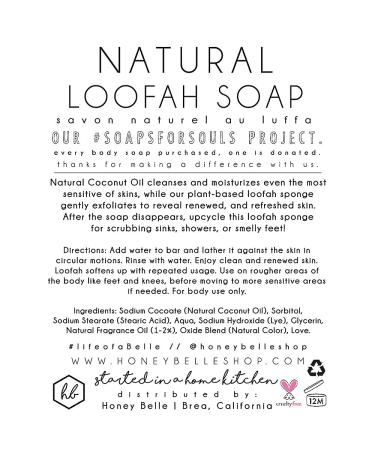 Buy Honey Belle Natural Loofah Soap Rose 5oz â€“ Discontinued Item - Buy Online on GoSupps.com