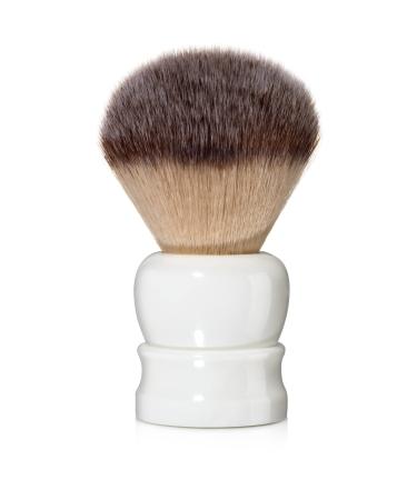 Fine Shaving Brush Angel Hair Fibers Cruelty-Free Shaving Cream Brush for Men Gently Exfoliates The Skin 100% Solid Resin Handle 24mm Knot with 56mm Loft (White)