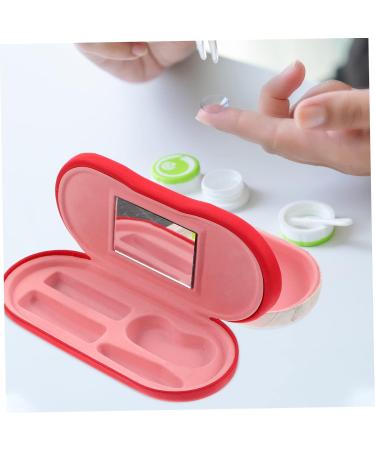 PartyKindom 3 Sets Double Layer Glasses Case with Mirror & PU Leather Travel Mini Suite - Ideal for International Shipping - Buy Online on GoSupps.com