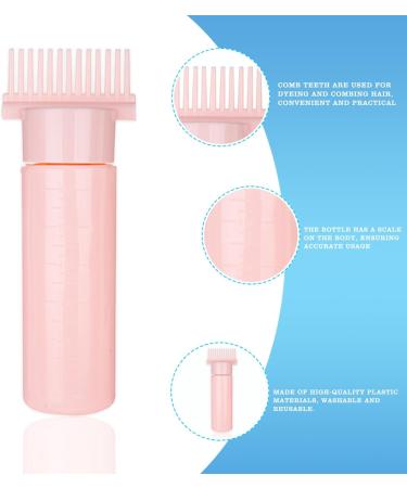 180ml Hair Oil Applicator Bottle Root Comb Applicator Bottle with Clear Scale 13 Oil Outlets Hair Root Comb Portable Hair Dye Bottle for Hair Care and Styling(Pink) Type1 - Buy Online on GoSupps.com