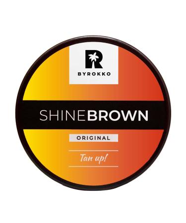 BYROKKO Shine Brown Premium Tanning Accelerator Cream 6.4 Fl Oz (190 ml), Effective in Sunbeds & Outdoor Sun, Achieve a Natural Tan with Natural Ingredients