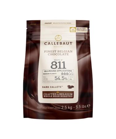 Callebaut Belgian Dark Couverture Chocolate Semisweet Callets, 54.5% - 5.5 Lbs 5.5 Pound (Pack of 1)