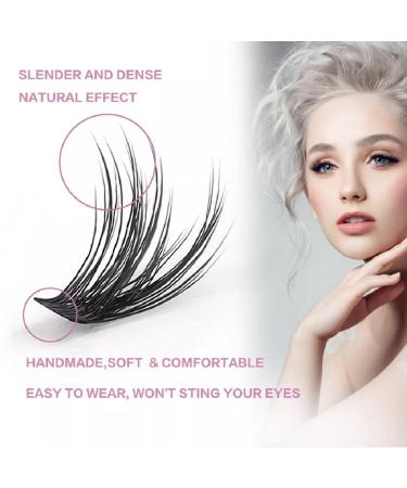 50PCS Mixed Wispy False Eyelash Clusters, C/D Natural Curl DIY Extension Lashes - Reusable Faux Mink Fluffy Soft Fake Eyelashes Set for Women - Buy Online on GoSupps.com