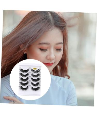 Beavorty 5 Pairs Fake eyelashes false eyelashes soft light fake lash artificial eyelashes black accent decor hand decor 3D black trim Natural Eyelashes dense Miss Adhesive Imitation - Buy Online on GoSupps.com