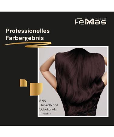 Femmas Dark Blonde Chocolate Hair Color 6.99 - Professional Cream with Argan Oil Keratin & Ceramides | Permanent Tinting for Radiant Results - 100ml - Buy Online on GoSupps.com