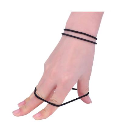 100 Pack Black Hair Elastics Hair Ties Ponytail Holders - 1.97x0.1 Inch - Small Elastic Hair Bands - Buy Online on GoSupps.com