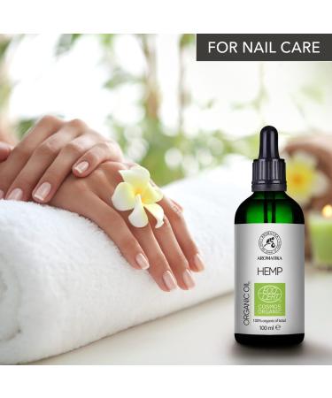 Hemp Oil Organic 100ml - Hemp Seed Oil Cold Pressed - Vegan - 100% Natural - Hemp Oil Extract in Light Protection Glass Bottle - Organic oil for Skin Care - Hair Care - Buy Online on GoSupps.com