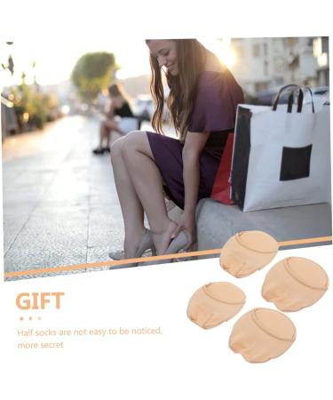 4 Pairs Forefoot Pad High Heel Invisible Socks - Comfortable Seamless Women s Half Liner Socks - Buy Online on GoSupps.com
