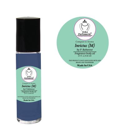Compare to Aroma compatible with Invictus by P. Rabanne for Men Fragrance Body oil on 1/3 oz (9.86ml) Travel size Roll-On Botlle