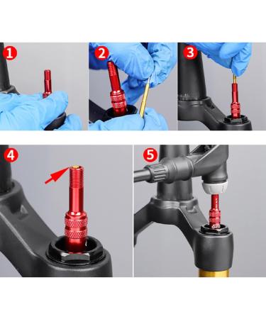 Aluminum Alloy Bike Front Fork Valve Adapter | Bicycle Fork Inflatable Valve Converter Nozzle Accessory - Black - Buy Online on GoSupps.com