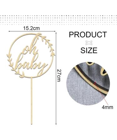 Oh Baby Cake Topper | Baby Shower Cake Decoration | 4mm Tortendeco | Perfect for Celebrations - Buy Online on GoSupps.com