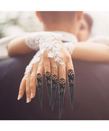 Lurrose 5pcs Halloween Cosplay Nails Claw Ring- Vampire Witch Finger Knuckle False Long Nails- Halloween Costume Props for Party Supplies - Buy Online on GoSupps.com