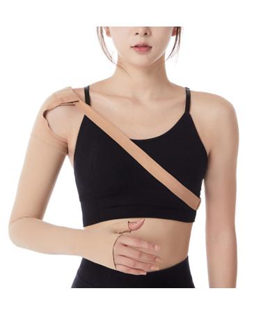 Haofy compression arm cuff for lymphedema 23-32 mmHg compression low for lymphedema armstulpe support after mastectomy l right