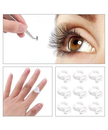 200PCS Disposable Makeup Glue Rings - Nail Art, Tattoo, Eyelash Extension Adhesive Holders - Buy Online on GoSupps.com