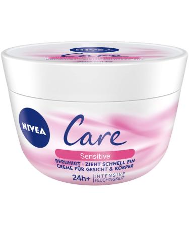 NIVEA Care Sensitive cream for body & face 3 x 200 ml jars