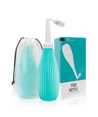 Waterpulse Peri Bottle for Perineal Care-Baby Travel Bathing kit Upside Down peri Bottle Women or Bedridden Patient for Perineal Recovery and Cleansing After Birth Cloth Diaper Sprayer (Mint Green)