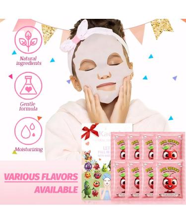 8 Pack Cherry Face Mask Pink Face Masks Skincare Spa Day Kit Supplies Spa Party Favors for Women Sheet Facial Mask Skincare Gifts Set Moisturize Soothe for All Skin Types C-8 Pack-Cherry - Buy Online on GoSupps.com