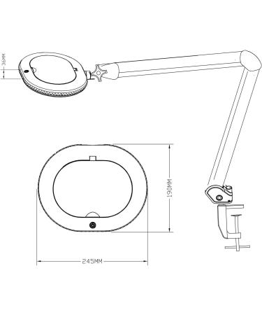 Lumeno 8613G Magnifying Lamp - 110x150mm Lens 60 LEDs 3 Diopters - Ideal for Reading Cosmetics Soldering | International Shipping - Buy Online on GoSupps.com