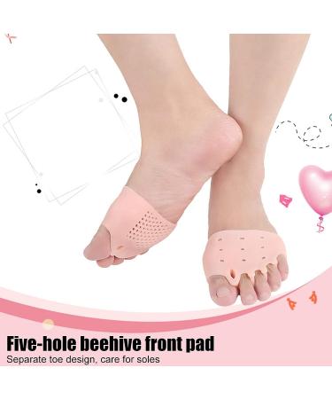 5pcs Full Foot 5 Holes Hallux Valgus Corrector Bunion Splints - High Elasticity SEBS Toe Straightener Pad for Bunion Relief - Leg & Foot Supports (Brighten Skin Tone) - Buy Online on GoSupps.com